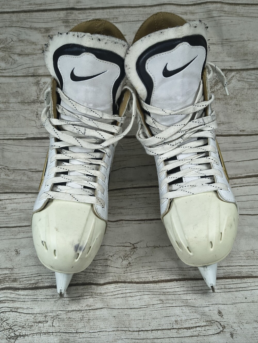 Vintage White Nike Zoom Air Ice Hockey Player Skates Fedorov Size 11.5 Mens - Picture 3 of 13